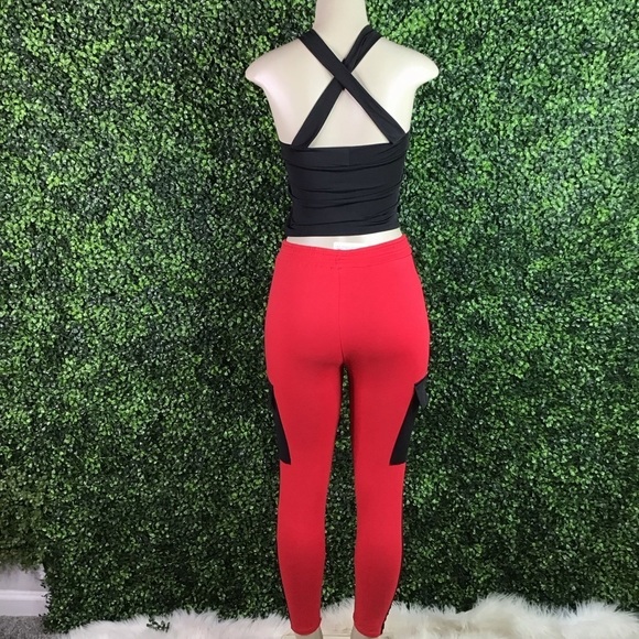Red and black legging set nwt - Picture 3 of 5